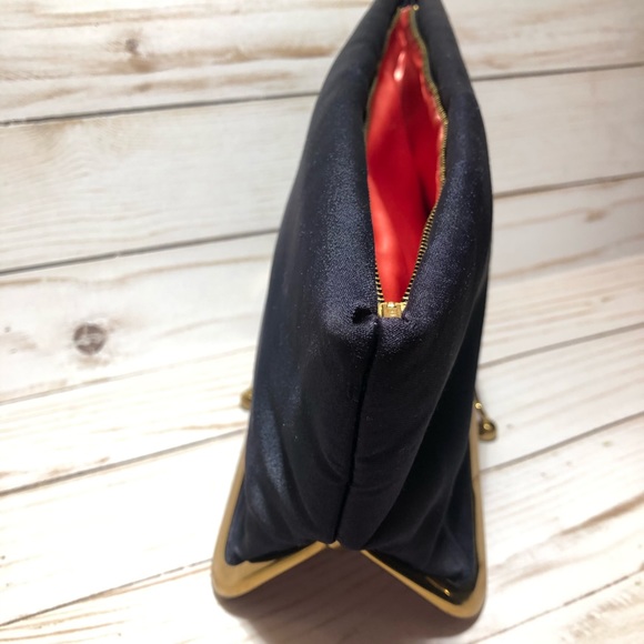 Vintage Koret Navy Blue Evening Kisslock Clutch - Picture 12 of 13